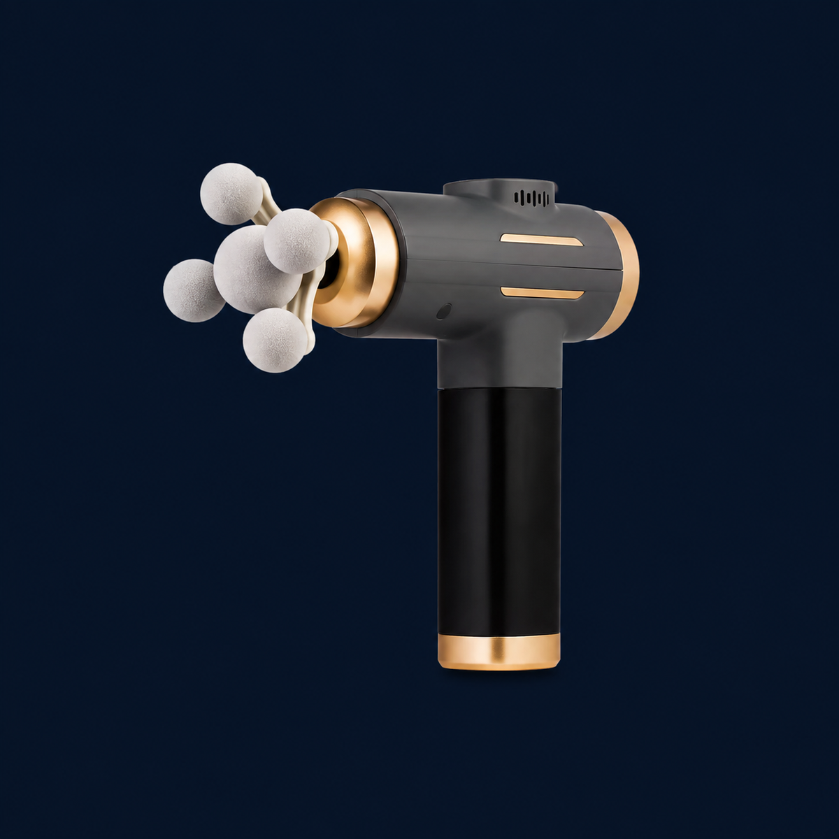 Pistolet de massage Paxéo Pro noir et or avec écran tactile LED